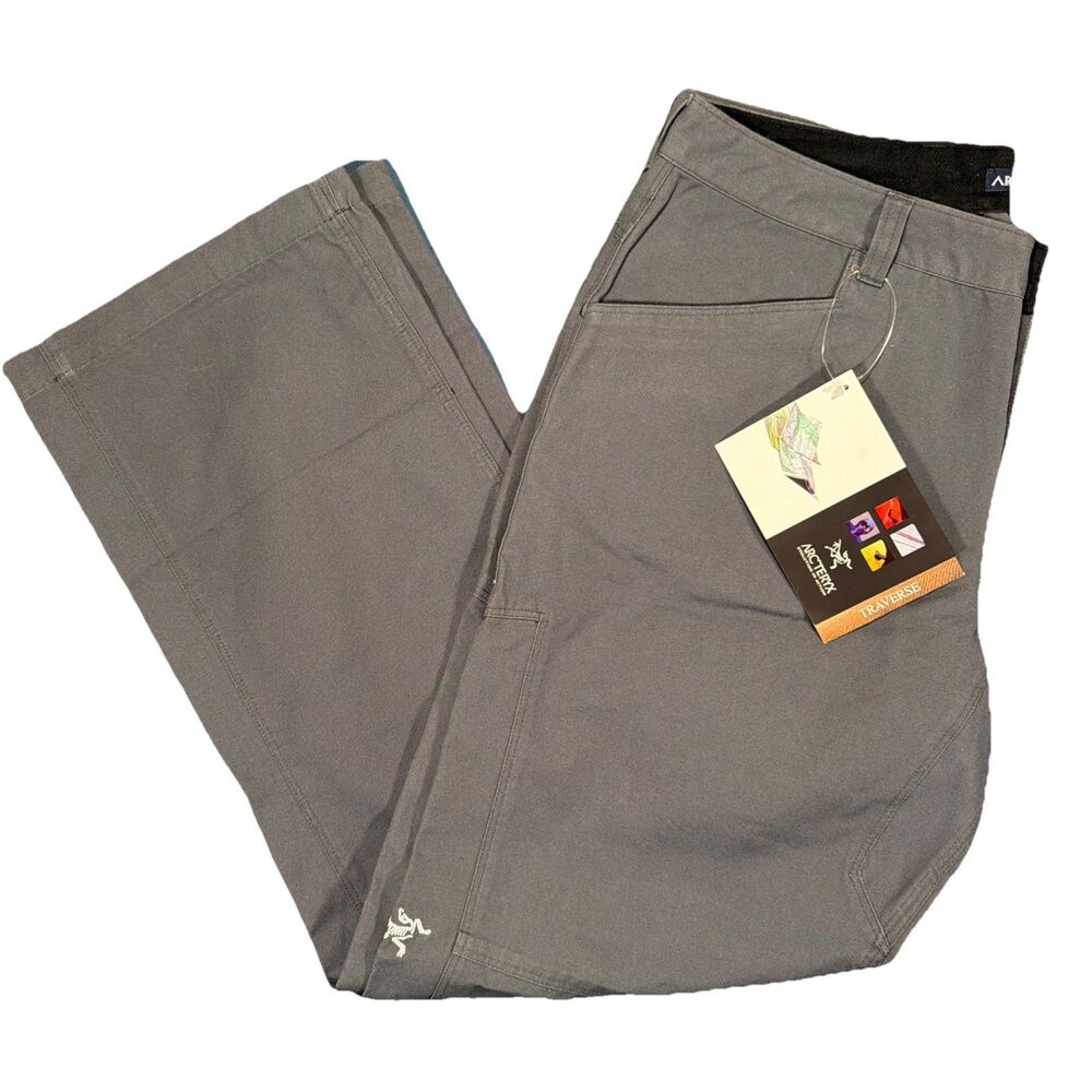 Arc'teryx Gamut Pant Womens 14 Traverse Hiking Outdoor Gorpcore Shale Gray 34x31
